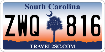 SC license plate ZWQ816