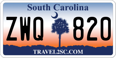 SC license plate ZWQ820