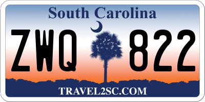 SC license plate ZWQ822