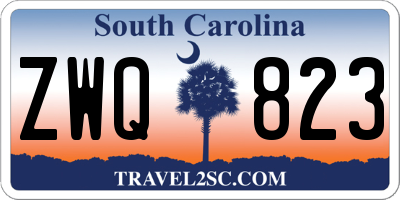 SC license plate ZWQ823