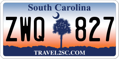 SC license plate ZWQ827