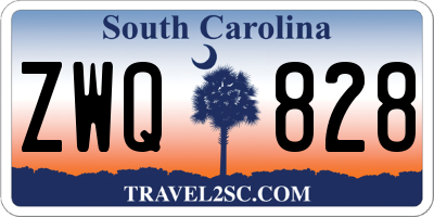 SC license plate ZWQ828