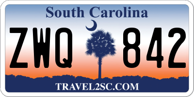 SC license plate ZWQ842