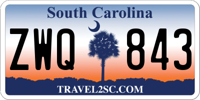 SC license plate ZWQ843