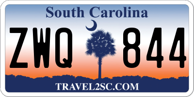 SC license plate ZWQ844