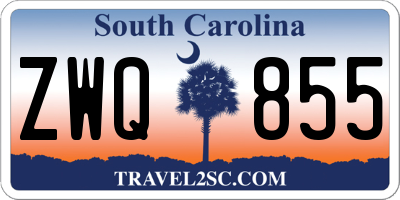 SC license plate ZWQ855