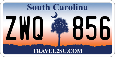 SC license plate ZWQ856