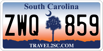 SC license plate ZWQ859