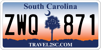 SC license plate ZWQ871