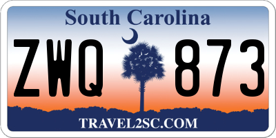SC license plate ZWQ873