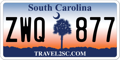 SC license plate ZWQ877
