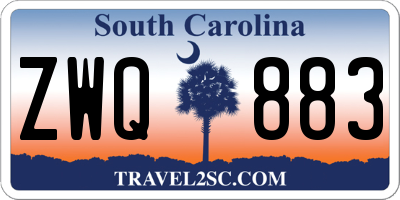 SC license plate ZWQ883