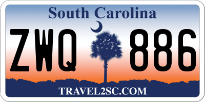 SC license plate ZWQ886