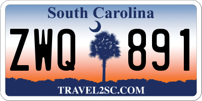 SC license plate ZWQ891