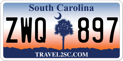 SC license plate ZWQ897