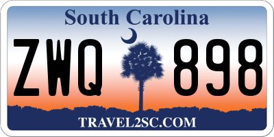 SC license plate ZWQ898