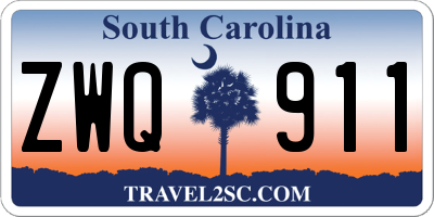 SC license plate ZWQ911
