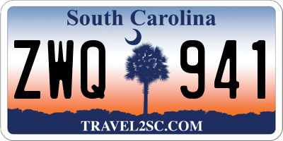 SC license plate ZWQ941
