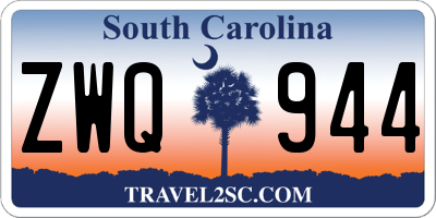 SC license plate ZWQ944