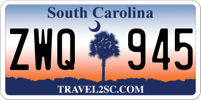 SC license plate ZWQ945