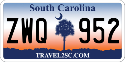 SC license plate ZWQ952