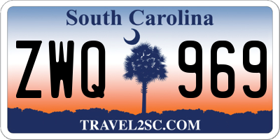 SC license plate ZWQ969