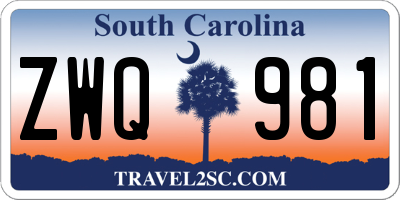 SC license plate ZWQ981
