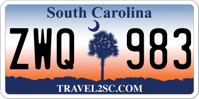 SC license plate ZWQ983