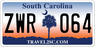 SC license plate ZWR064