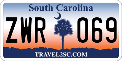 SC license plate ZWR069