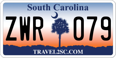 SC license plate ZWR079