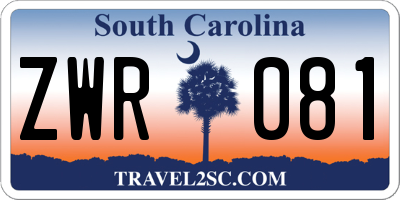 SC license plate ZWR081