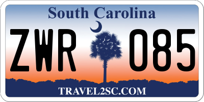 SC license plate ZWR085