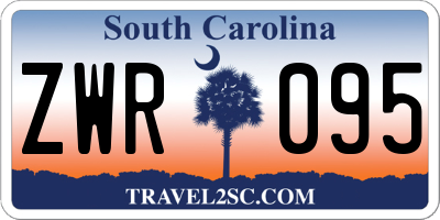 SC license plate ZWR095