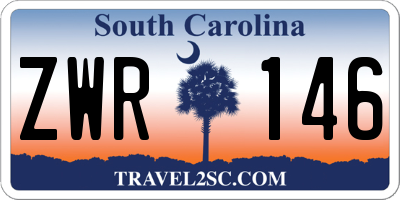 SC license plate ZWR146