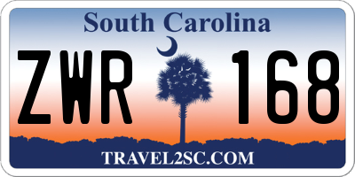SC license plate ZWR168