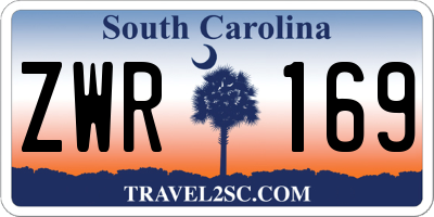 SC license plate ZWR169