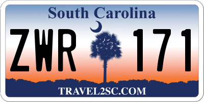 SC license plate ZWR171
