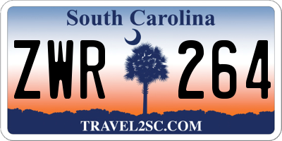 SC license plate ZWR264