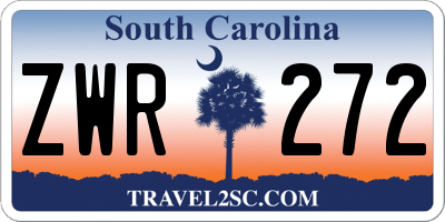 SC license plate ZWR272