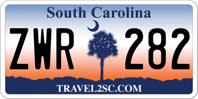 SC license plate ZWR282