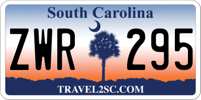 SC license plate ZWR295