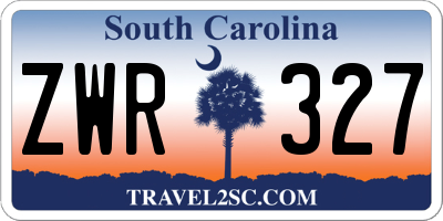 SC license plate ZWR327