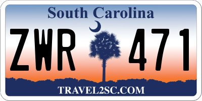 SC license plate ZWR471