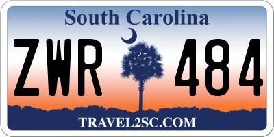 SC license plate ZWR484