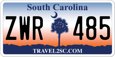 SC license plate ZWR485