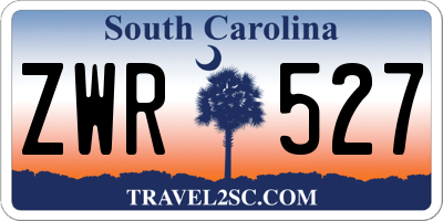 SC license plate ZWR527