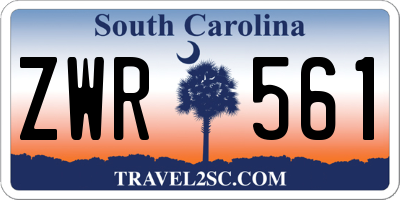SC license plate ZWR561
