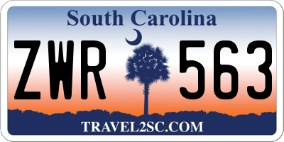SC license plate ZWR563