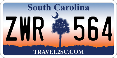 SC license plate ZWR564